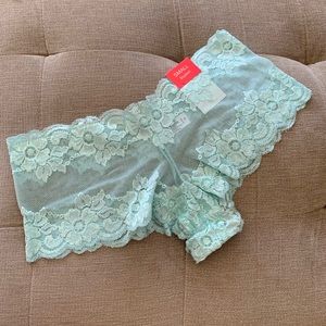 Surf Green (Aqua) Lace Boyshort Panties